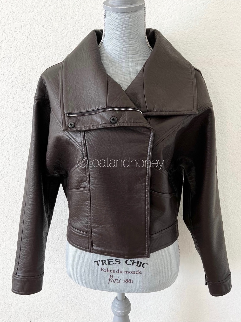 MOTHER The Count Chocula Faux Leather Jacket